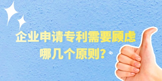 企業(yè)申請專利需要顧慮哪幾個原則,